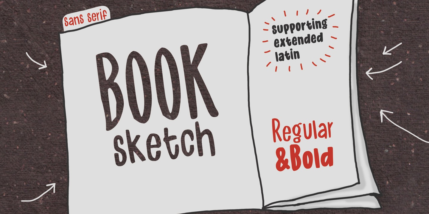 Przykład czcionki Book Sketch Regular